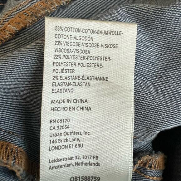 Free People Women’s Lennox Crvy Blue Denim Shortsuit Jeans Collared Romper Sz 12 - Picture 13 of 15